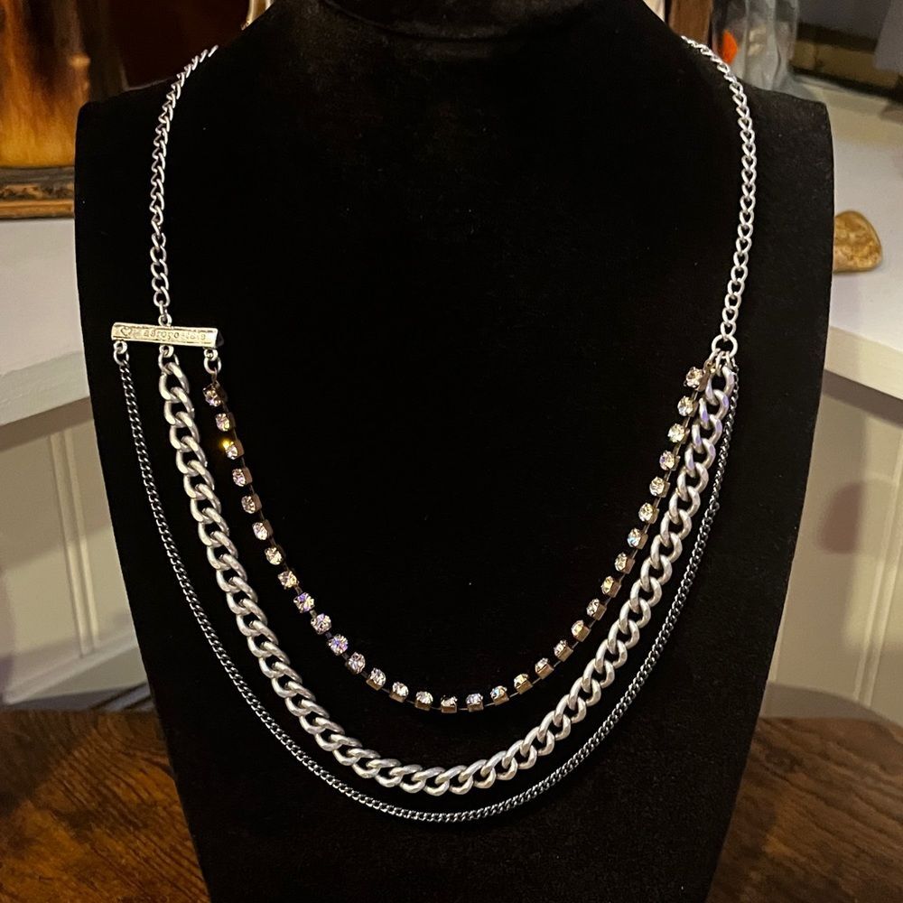 aéropostale Rhinestone Silver-tone Necklace